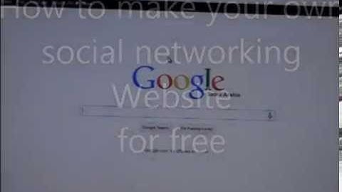 How to make your own social networking website for free