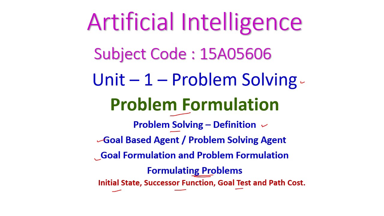 artificial intelligence problem solving questions