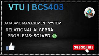 VTU BCS403 RELATIONAL ALGEBRA QUERY QUESTION1 PART2 Solved