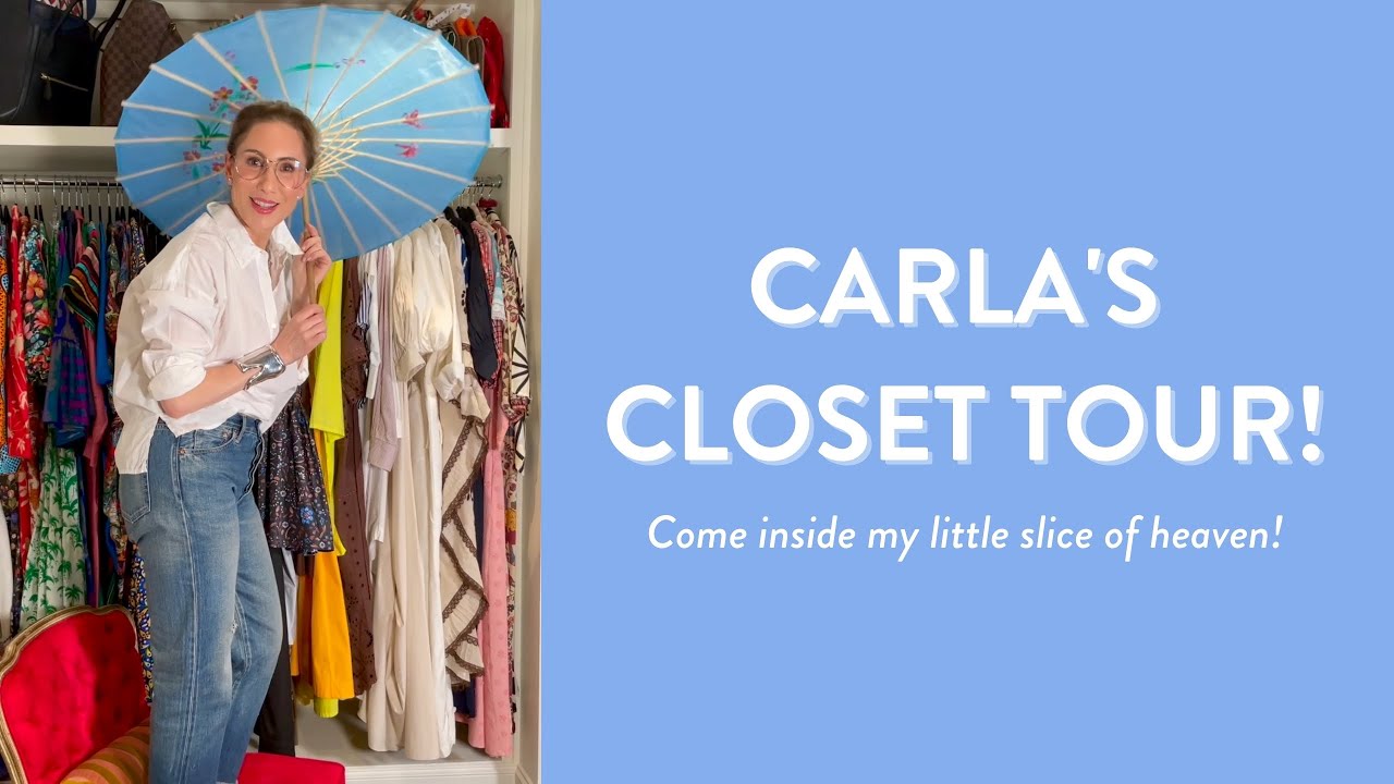 Carla's Closet Tour! | HUGE Closet with Spiral Staircase & Fireplace ...