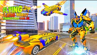 Grand Robot Police Limo Car : Flying Limo Transforming Game 2021 - Android Gameplay screenshot 2