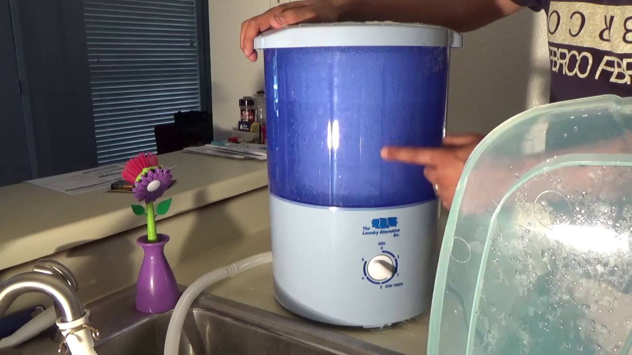 The Laundry Alternative Mini Countertop Spin Dryer Youtube
