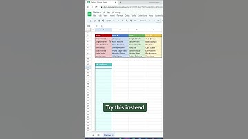 How to flatten rows in Google Sheets! #shorts