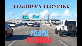 Turnpike  Miami  Florida  4K Highway Drive