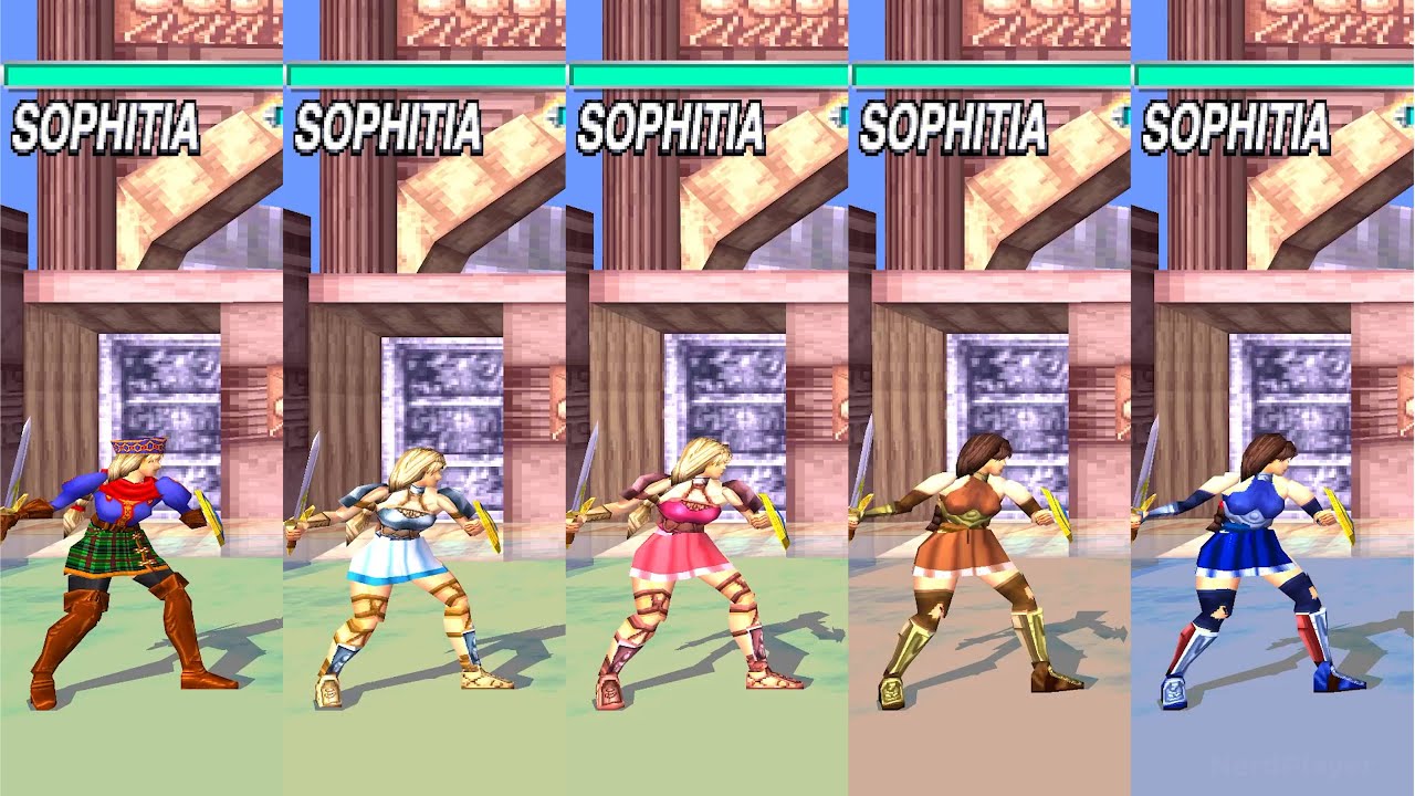 Soul Blade [PS1] - Every Character's Costumes - Full Comparison!