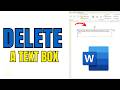 How to Delete a Text Box in Word (Step By Step)