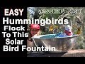 CHEAP-How to Make a $1 EASY SIMPLE Hummingbird Bird Bath Solar Water DIY Fountain Garden for Nature