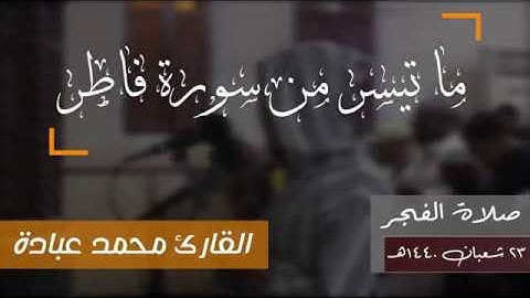 ما تيسر من سورة فاطر  الشيخ محمد عبادة  صلاة الفجر