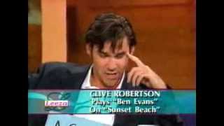 Sunset Beach..Clive Robertson guest's on the 'Leeza show'