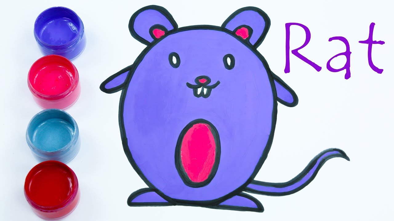 Drawing Rat Learn Colors for Kids and Toddlers by Easy Arts & Crafts TV. - YouTube