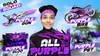 Free Fire But Only in Purple 💜 Solo vs Squad Challenge - Pro Nation #PNHARSH