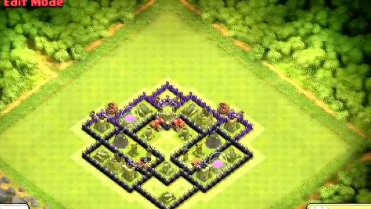 Clash Of Clans - TH7 Trophy Base Design