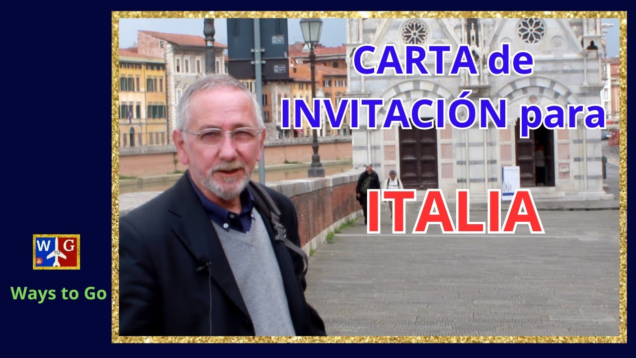 CARTA de INVITACIÓN para VIAJAR a ITALIA ¿ Cómo se hace ? YouTube