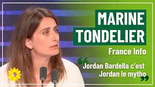 « Jordan Bardella c'est Jordan le mytho » Marine Tondelier sur France Info