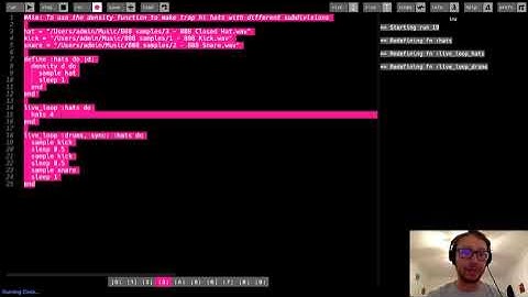Sonic Pi Tutorial - Making Trap Hi Hats with Density function