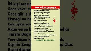 Önemli̇ Nasi̇hatler Akşemsettin Hazretleri̇