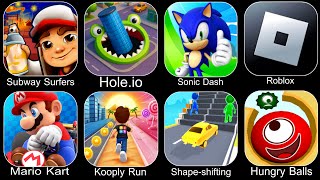Subway Surfers,Hole.io,Sonic Dash,Roblox,Mario Kart,Kooply Run,Shape Shifting,Hungry Balls screenshot 1