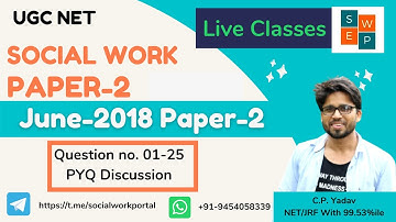 June-2018_Paper-2_(01-25 Question) PYQ with Explanation || UGC NET || Social Work ||