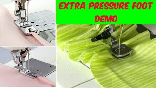 pressure foot demo// shirring foot// 3 mm narrow edge// 6 mm wide edge pressure foot for singer usha