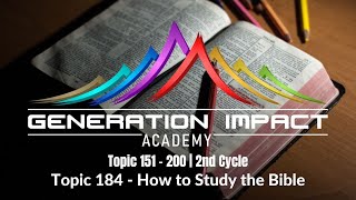 How to Study the Bible - Topic 184 - GIA - 2nd Cycle