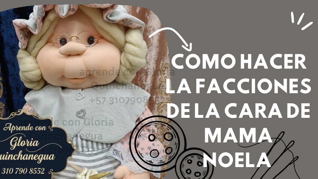 ✨ Cómo Faccionar la Cara de Mamá Noela 🎄 | Paso a Paso + Venta de Molde