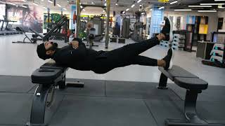 How To : Reverse Plank On  2 bench With 1 Leg