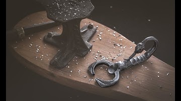 Hand Forged Scorpion and Ram