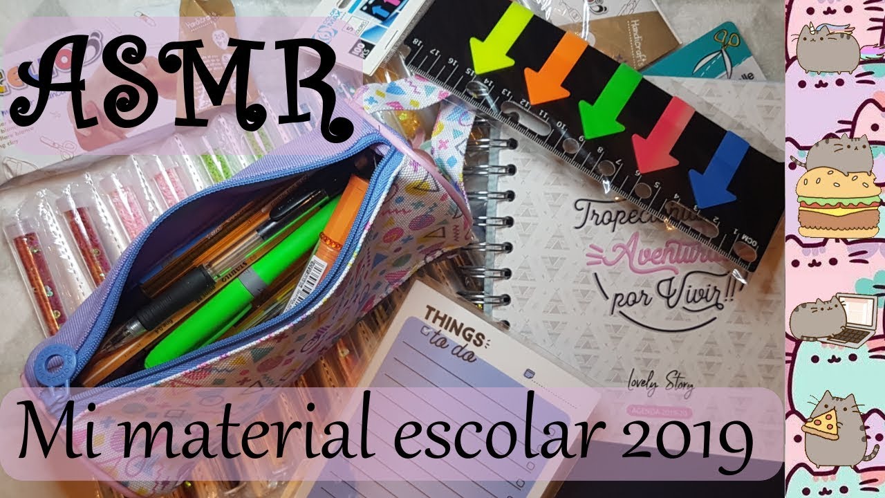 ASMR (Español): material escolar para el curso que empieza