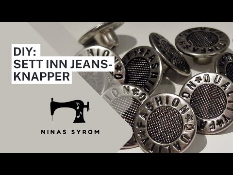 DIY: Jeans buttons the way a professional look! - YouTube