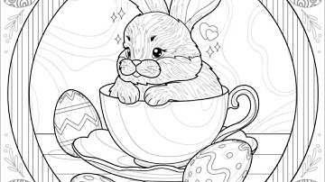 Hey Color app Easter Bunny #paintbynumbers #colorwithme #spring #relaxing #video #easter