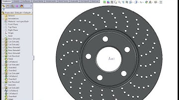 SolidWorks tutorial: Brake disk
