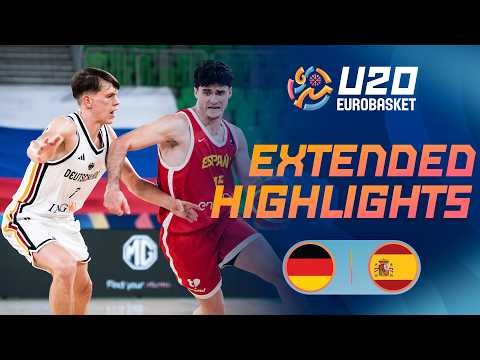 Quarter-Finals: Germany 🇩🇪 vs Spain 🇪🇸 | Extended Highlights | FIBA U20 EuroBasket 2026