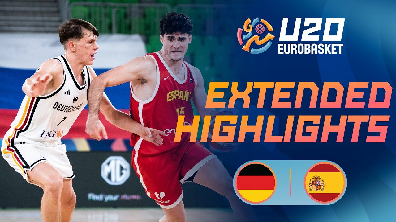 Quarter-Finals: Germany 🇩🇪 vs Spain 🇪🇸 | Extended Highlights | FIBA U20 EuroBasket 2026