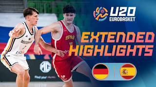 Quarter-Finals: Germany 🇩🇪 vs Spain 🇪🇸 | Extended Highlights | FIBA U20 EuroBasket 2026