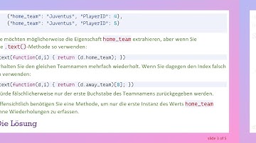Wie man den Ersten Eigenschaftswert aus einem Array von Objekten in D3.js auswählt
