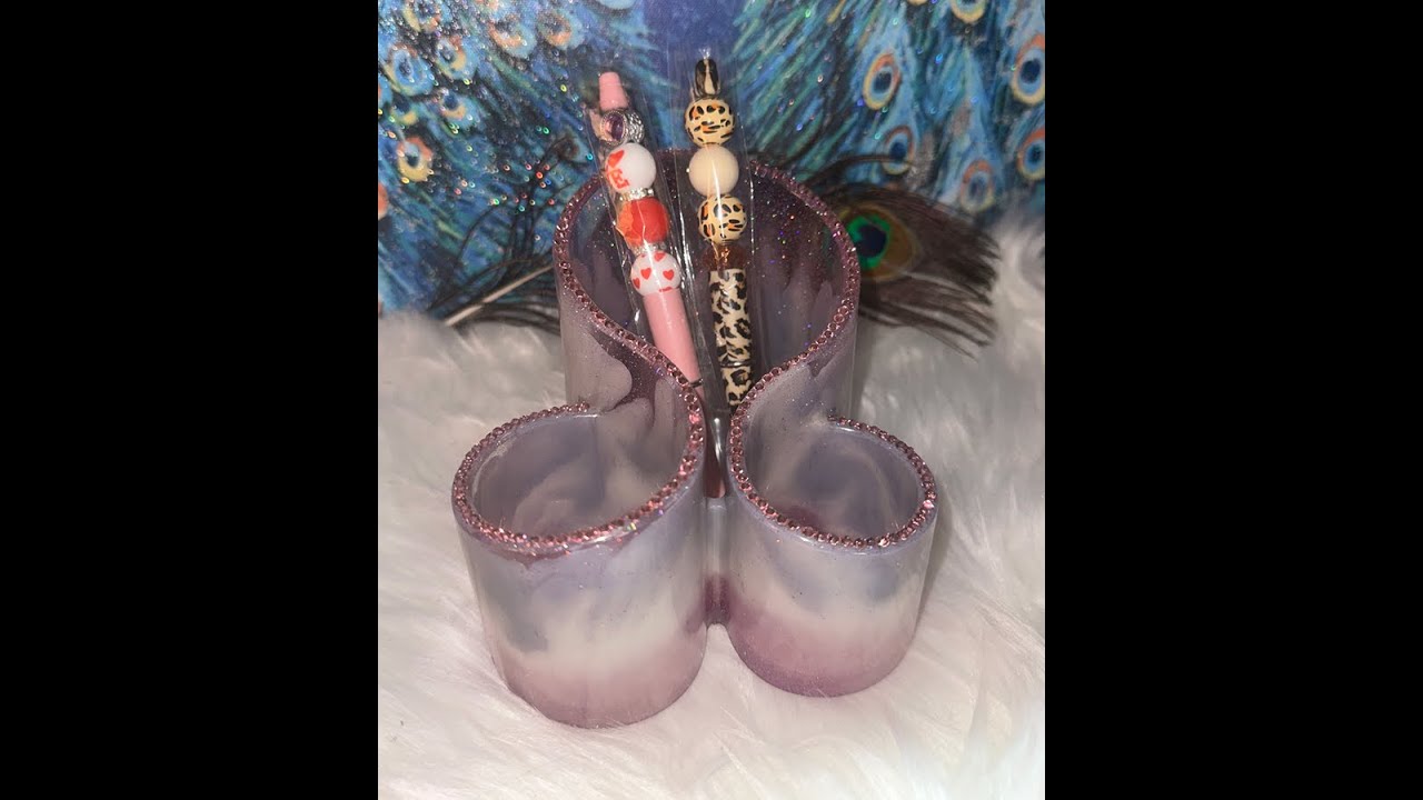 Resin Craft # 62 - Blingy 3 Slot Pencil Holder