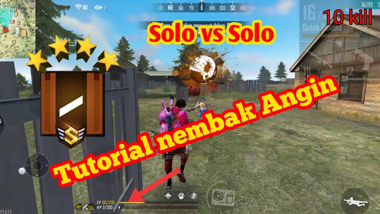 Tutorial Nembak Angin Free Fire Battleground Indonesia Gameplay