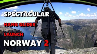 SPECTACULAR Hang glider launch Norway part 2