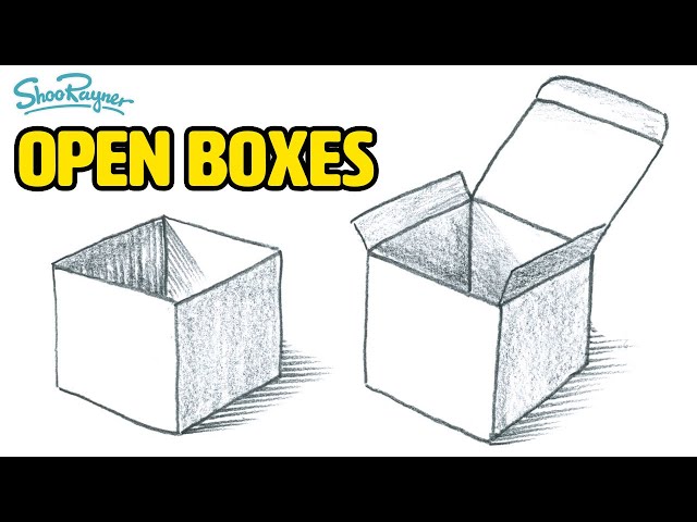 Open Box Drawing Stock Vector  Adobe Stock