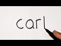 How to turn word carl into a character from brawl stars  draw carl from brawl stars