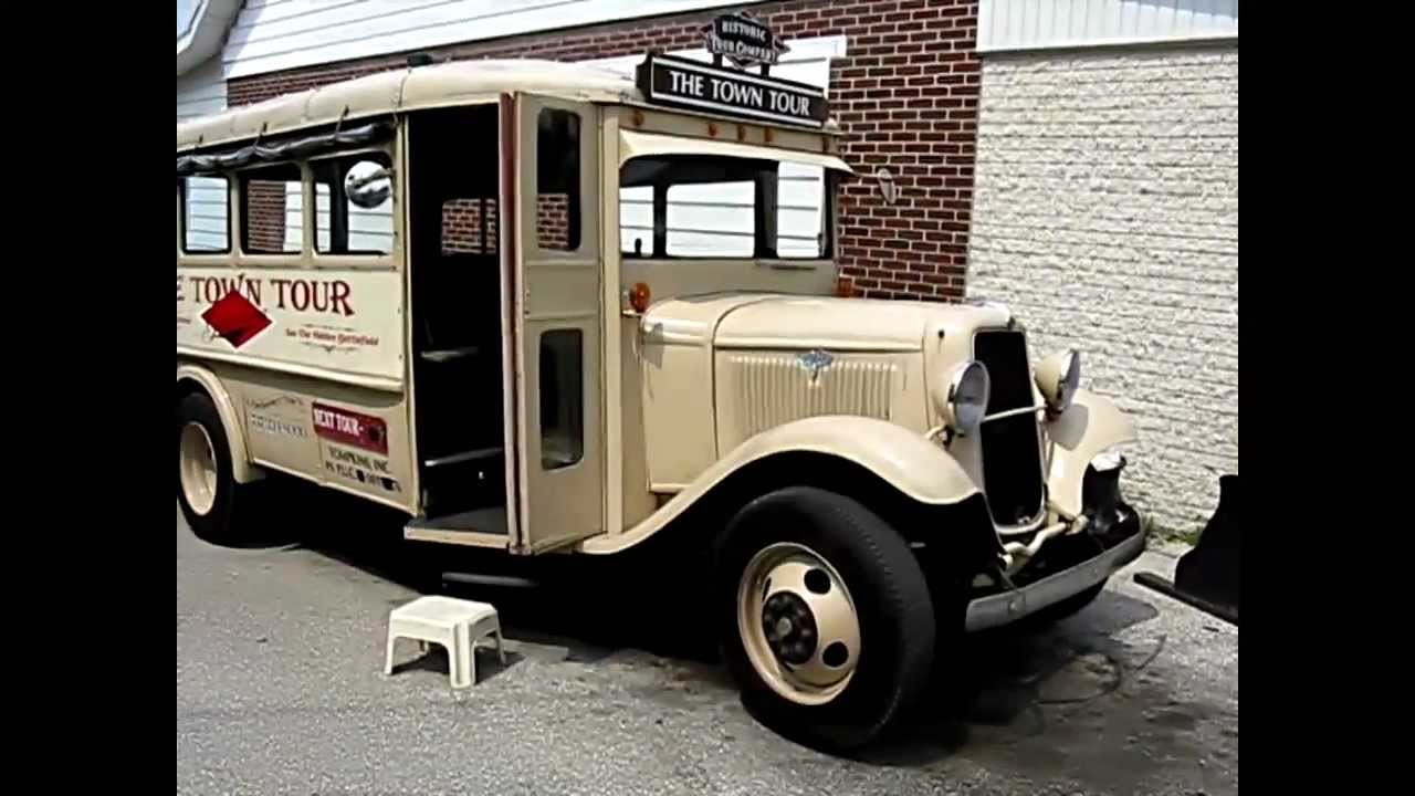 VINTAGE 1930s FORD BUS in SERVICE Aug 2010 YouTube
