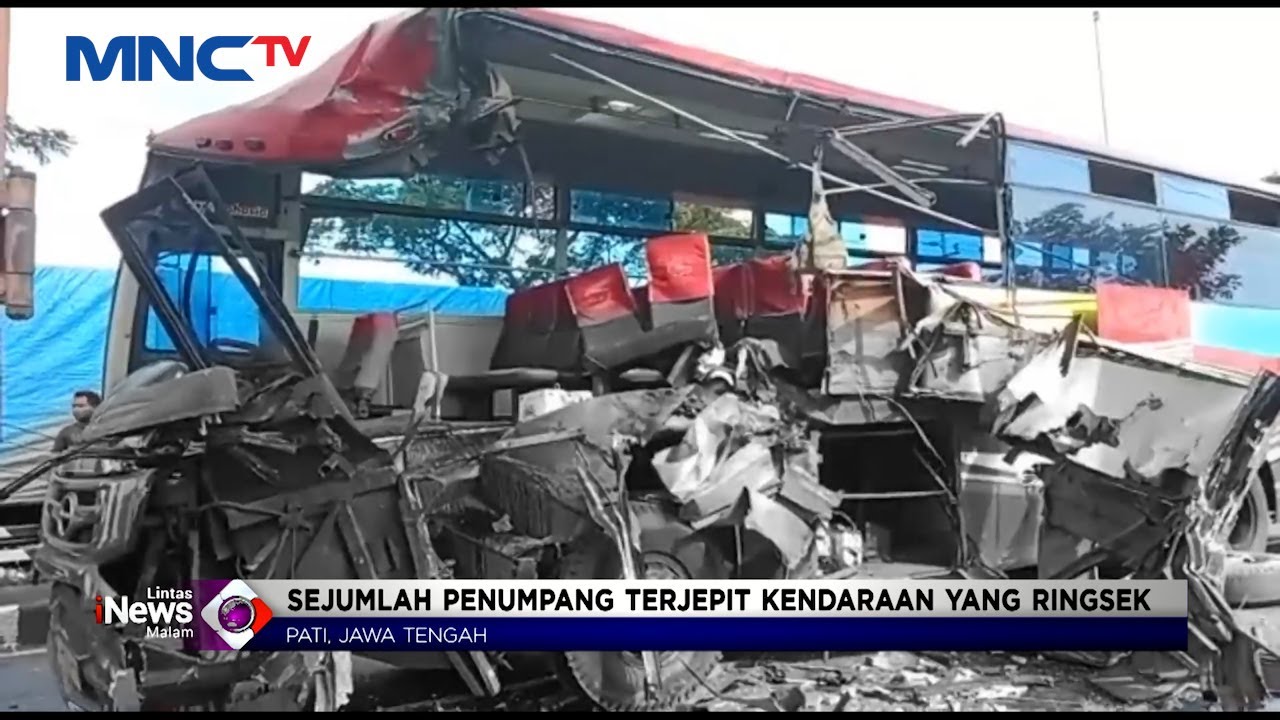 Bus Melaju Ugal-ugalan, Dump Truk Parkir Ditabrak  #LintasiNewsMalam 24/05