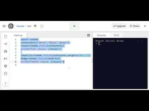 Python Code - Cheating in a -Random Winner- Game