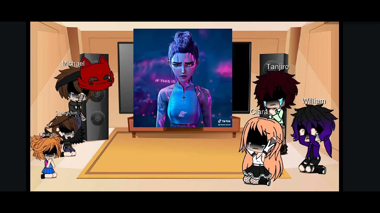 Aftons + Tanjiro react to me as Rumi