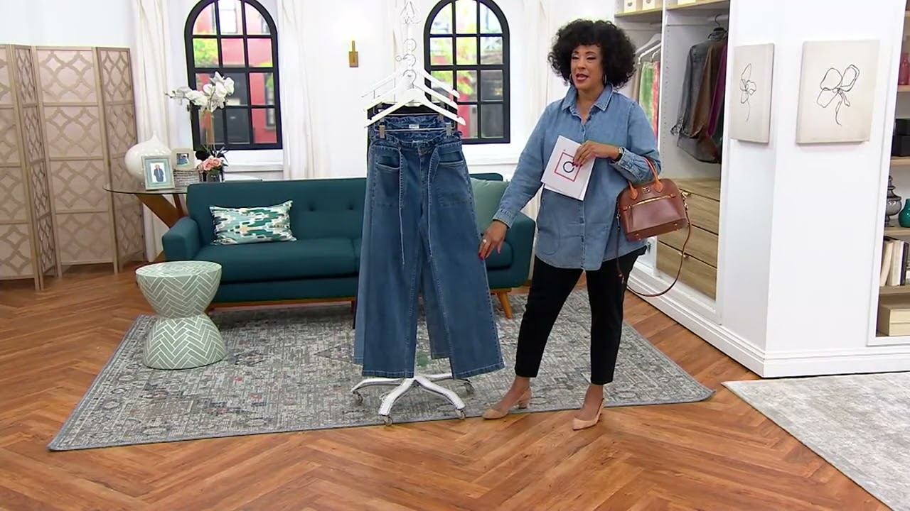 Candace Cameron Bure Pacific Denim Paperbag Waist Jeans on QVC