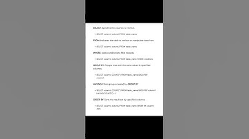 SQL Clauses #trending #codeing #database #sql #clauses