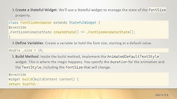 Animate the fontSize of a Text Widget in Flutter