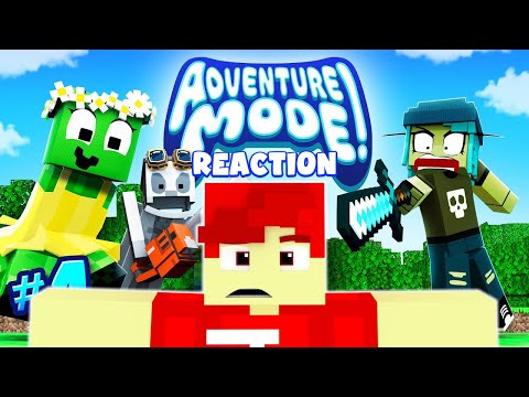 Reacting to "ADVENTURE MODE: PILOT" (Minecraft Animation Reaction)