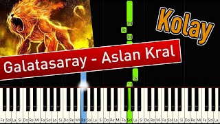 Galatasaray - Aslan Kral Marşı | Kolay Piyano - Nasıl Çalınır Resimi