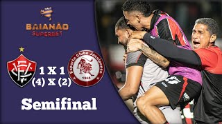 Melhores Momentos de Vitória 1 (4) X (2) 1 Jacuipense - Campeonato Baiano Semifinal